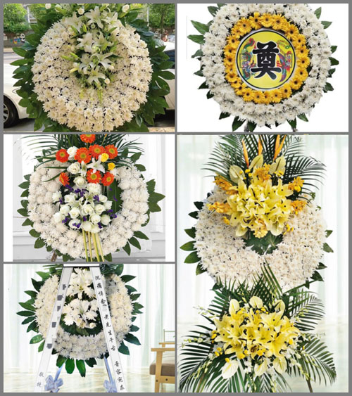山东青岛胶州市胶西镇窦家河崖村花圈速递