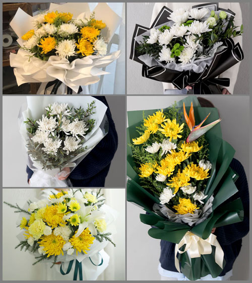 山东青岛胶州市胶西镇窦家河崖村白事花束代送